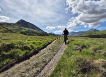 Mountain biking through Scottish Highlands